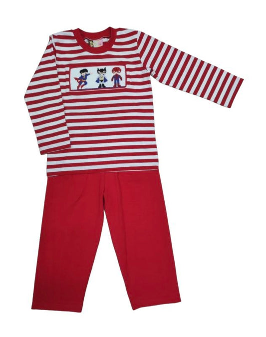 Super Heroes Smocked Boys Pant Set