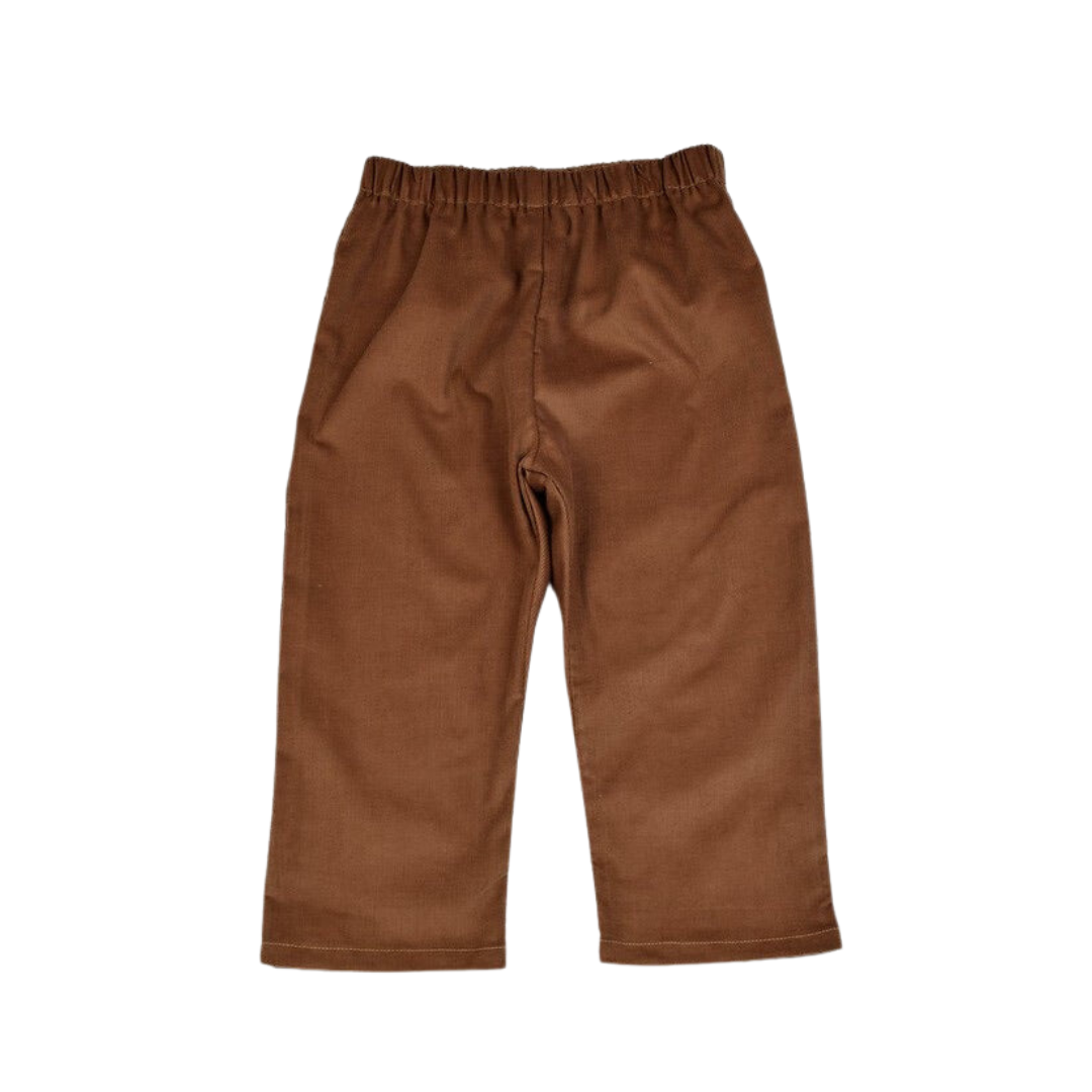 Brown Corduroy Pull On Pants