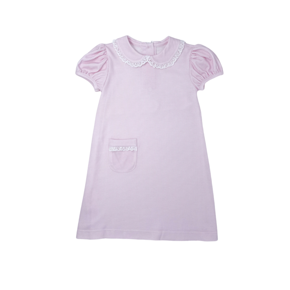 Pocket Dress - Pink Minigingham