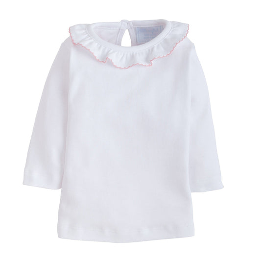 Caroline Knit Blouse - Light Pink Trim