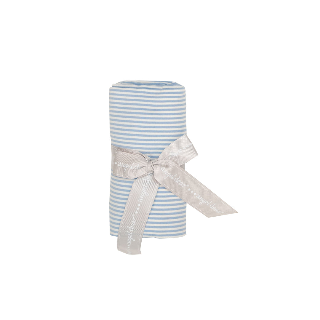 Blue Striped Swaddle Blanket