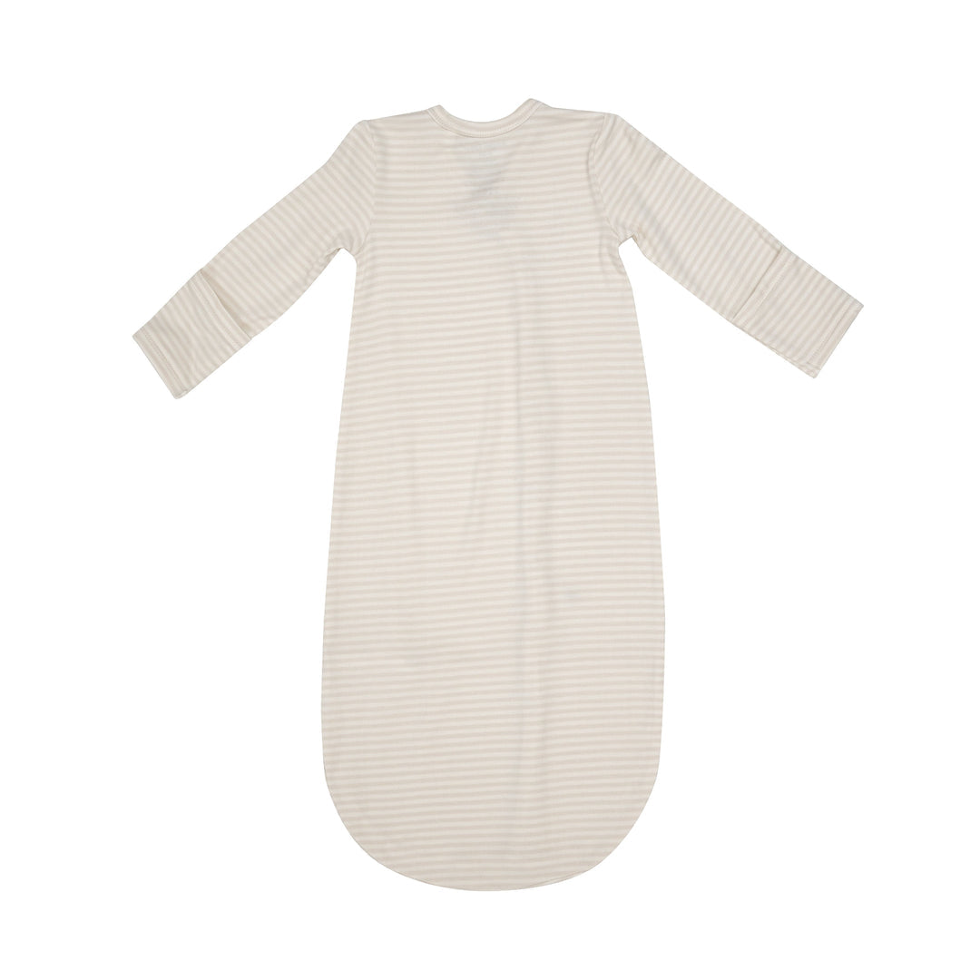 Khaki and White Striped Bundle Gown