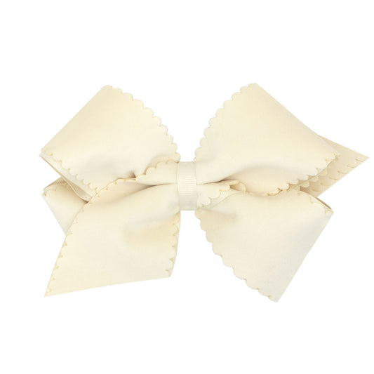 Medium Velvet Scallop Edge Bow