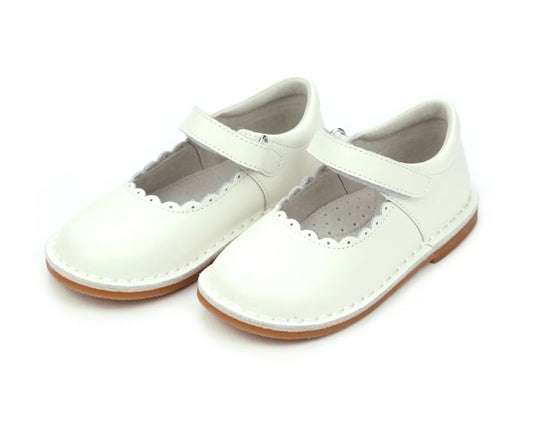 Caitlin Scalloped Mary Jane - Navy or Off White
