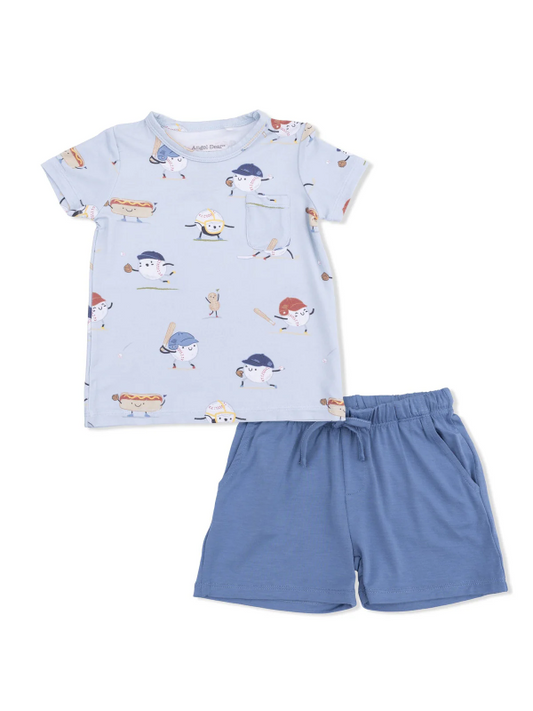 Baseballs Playing Baseball Short Set