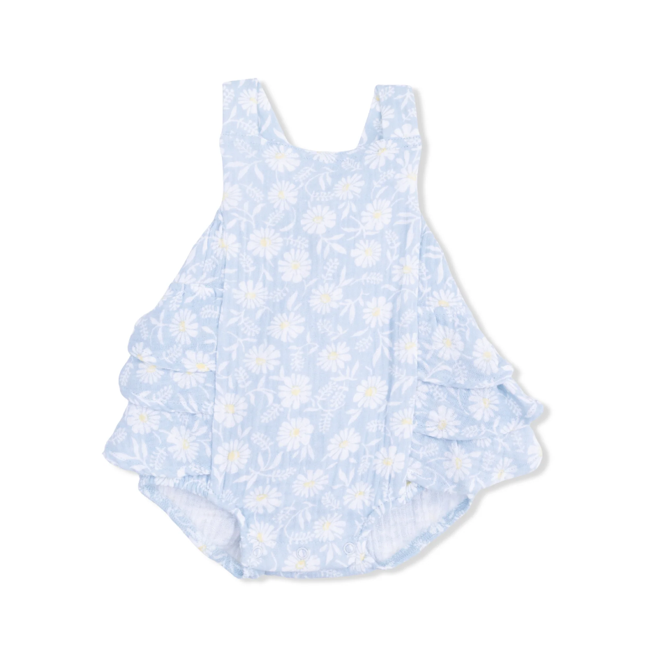 Western Daisies Ruffle Sunsuit