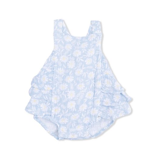 Western Daisies Ruffle Sunsuit