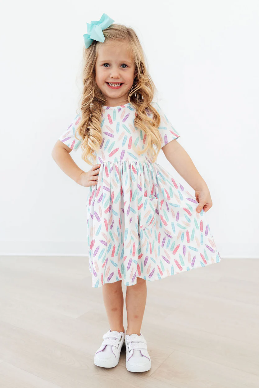 Color Crayons Pocket Dress