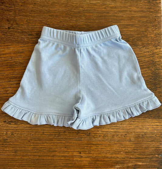 Interlock Ruffle Shorts - Light Blue