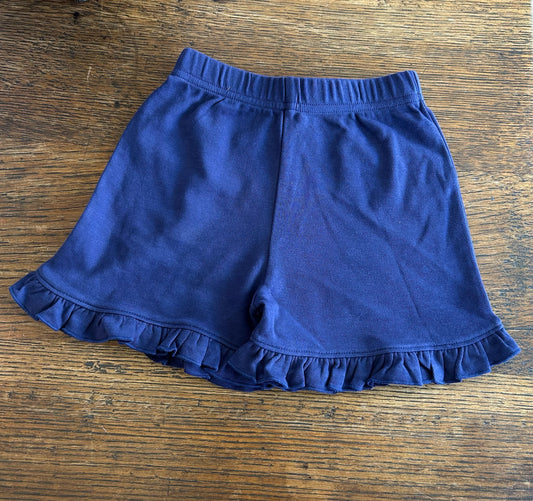 Interlock Ruffle Shorts- Navy