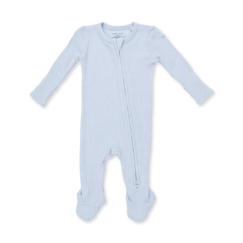 Baby Blue Zipper Footie