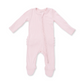 Veiled Pink Ruffle Zipper Footie