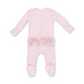 Veiled Pink Ruffle Zipper Footie