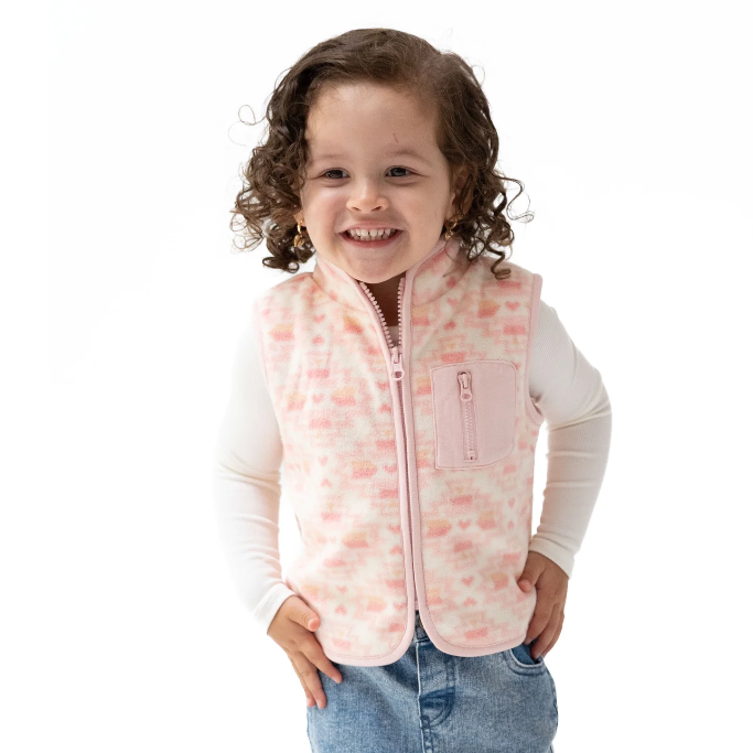Southwest Pink Fleece Vest