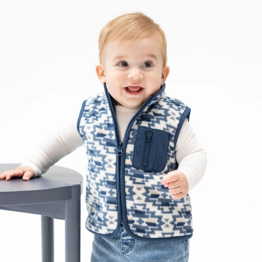 Southwest Navy Fleece Vest