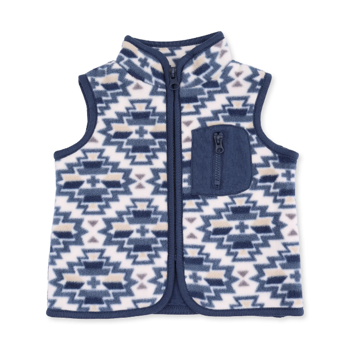 Southwest Navy Fleece Vest