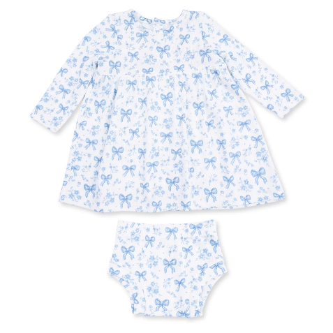 Blue Bows & Flowers Dress