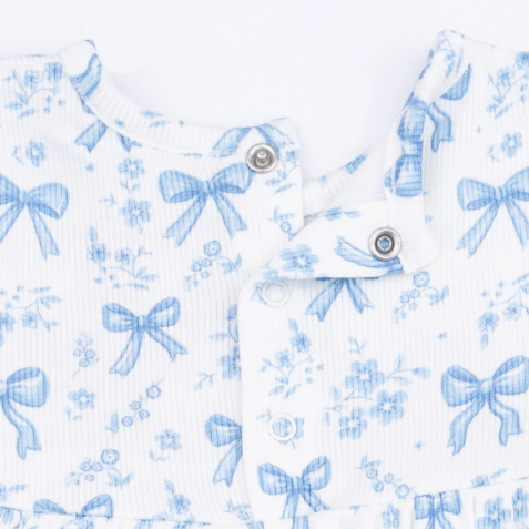 Blue Bows & Flowers Dress