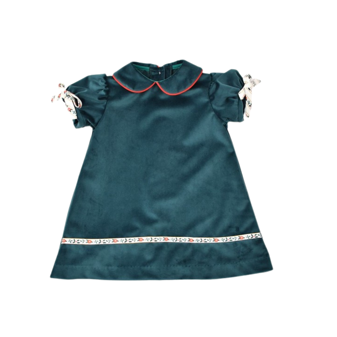 Green Velvet Float Dress