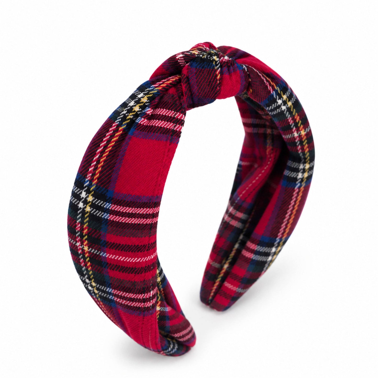 Red Plaid Knot HeadbandE