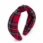 Red Plaid Knot HeadbandE