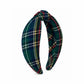 Green Plaid Knot Headband