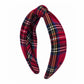 Red Plaid Knot HeadbandE
