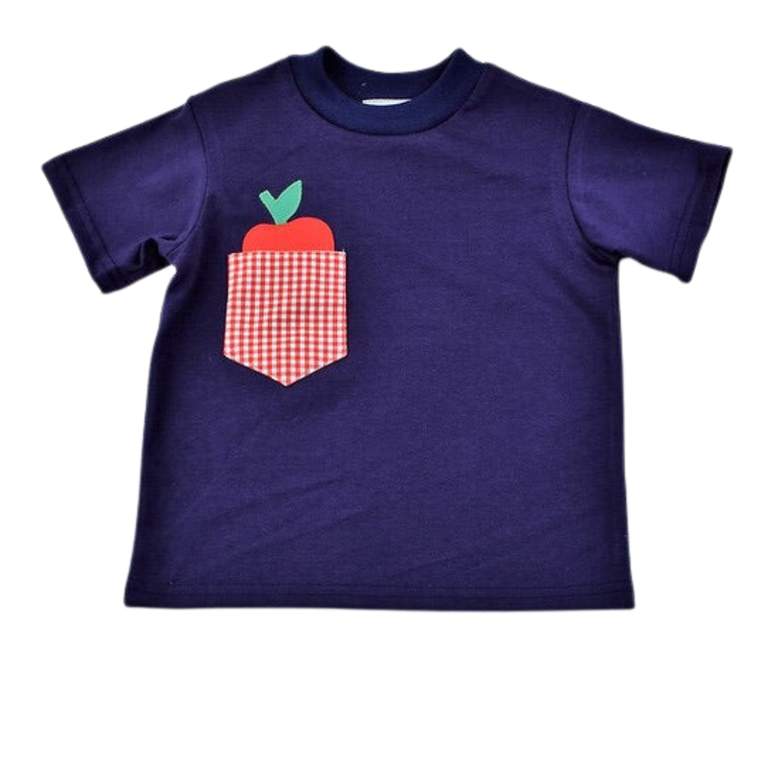 Boys Apple Appliqué Pocket T-shirt