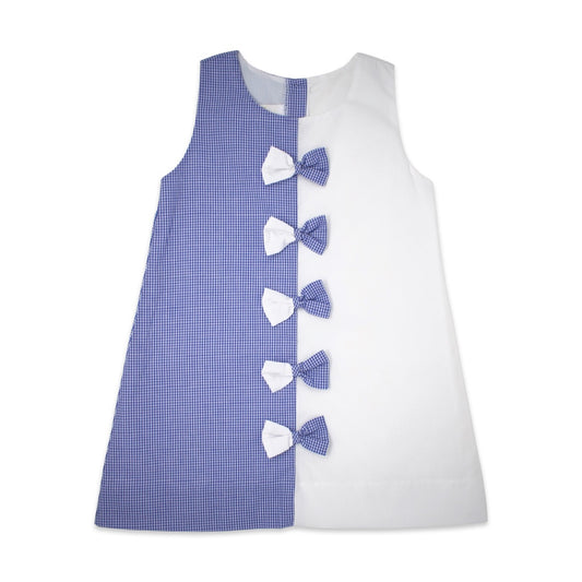 Emma Royal Blue Minigingham Jumper Dress