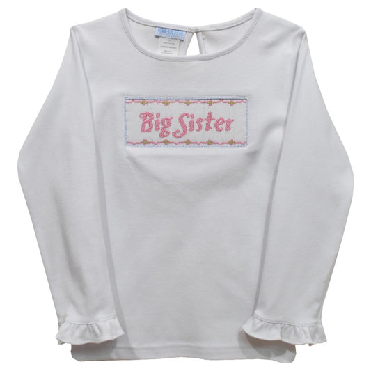 Big Sister Smocked Long Sleeve T-shirt