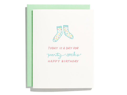 Party Socks Birthday Card