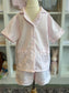 Pink Striped Pajama Short Set