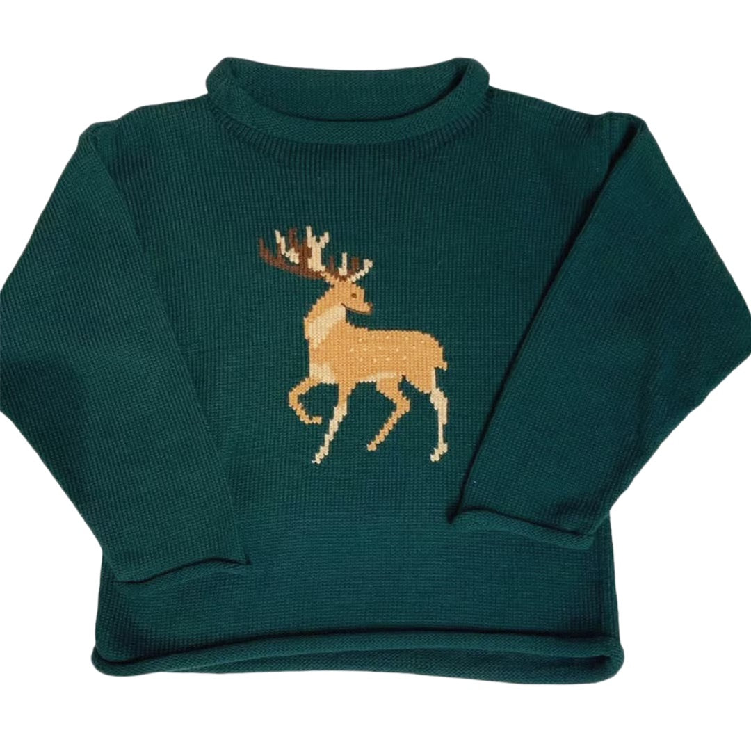 Roll Neck Deer Sweater