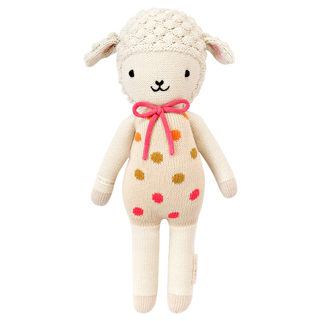 Lucy the Lamb Doll (polka dot) - 13”