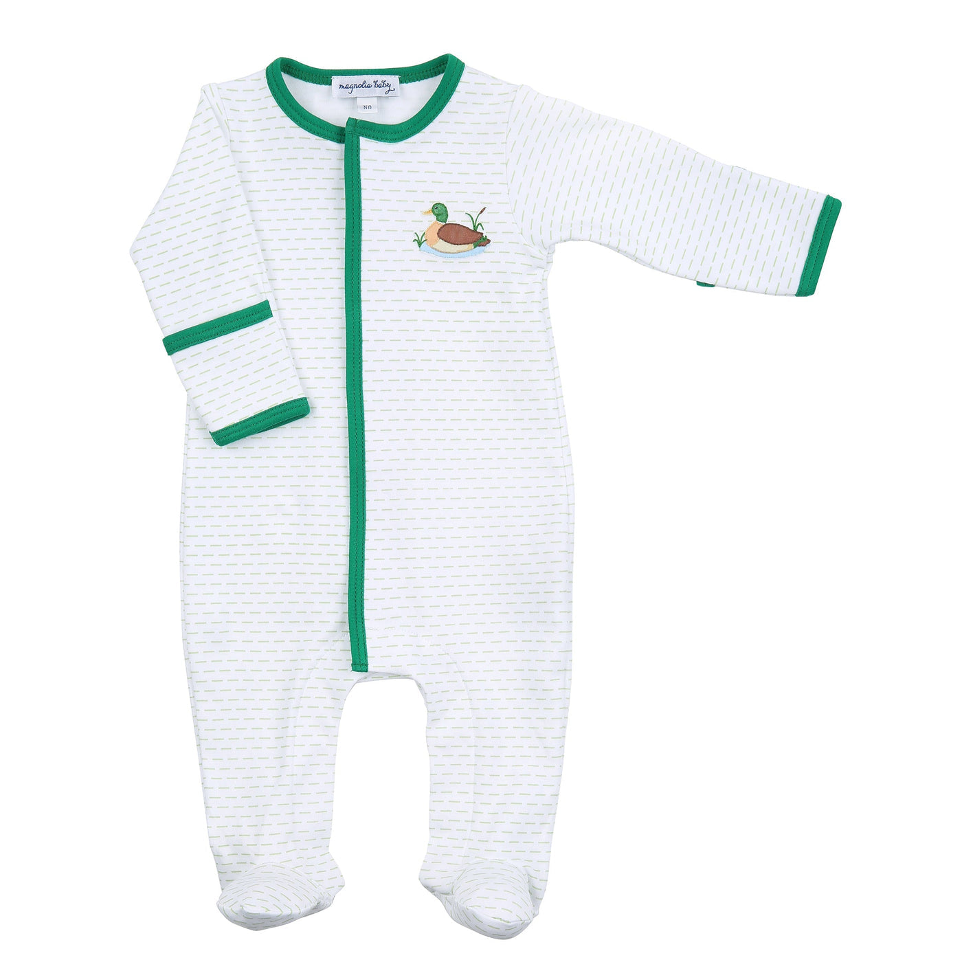 Majestic Mallard Embroidered Collared Footie