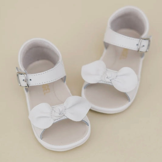 Jolie Velcro Sandal - White or Champagne
