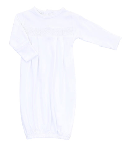 Classic Smocked Gown - Pink/Blue/White Smock