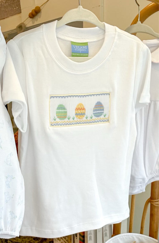 Boys Easter Egg Smocked Shirt