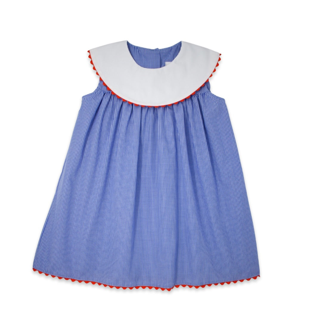 Sandra Royal Blue Minigingham Dress