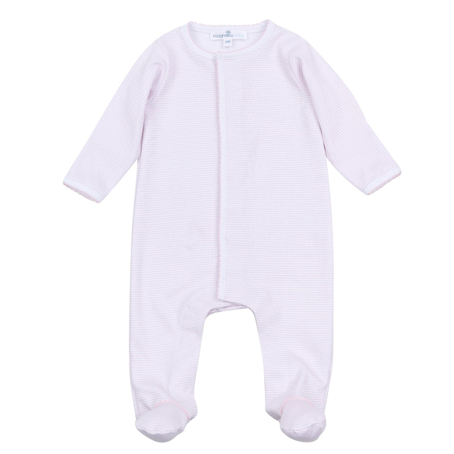 Pink Mini Stripes Footie