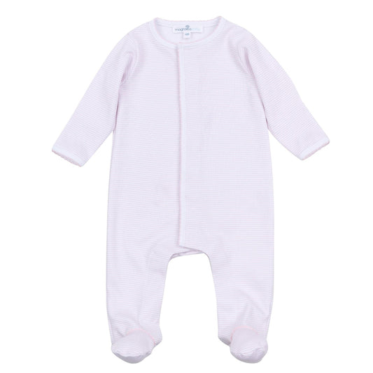 Pink Mini Stripes Footie