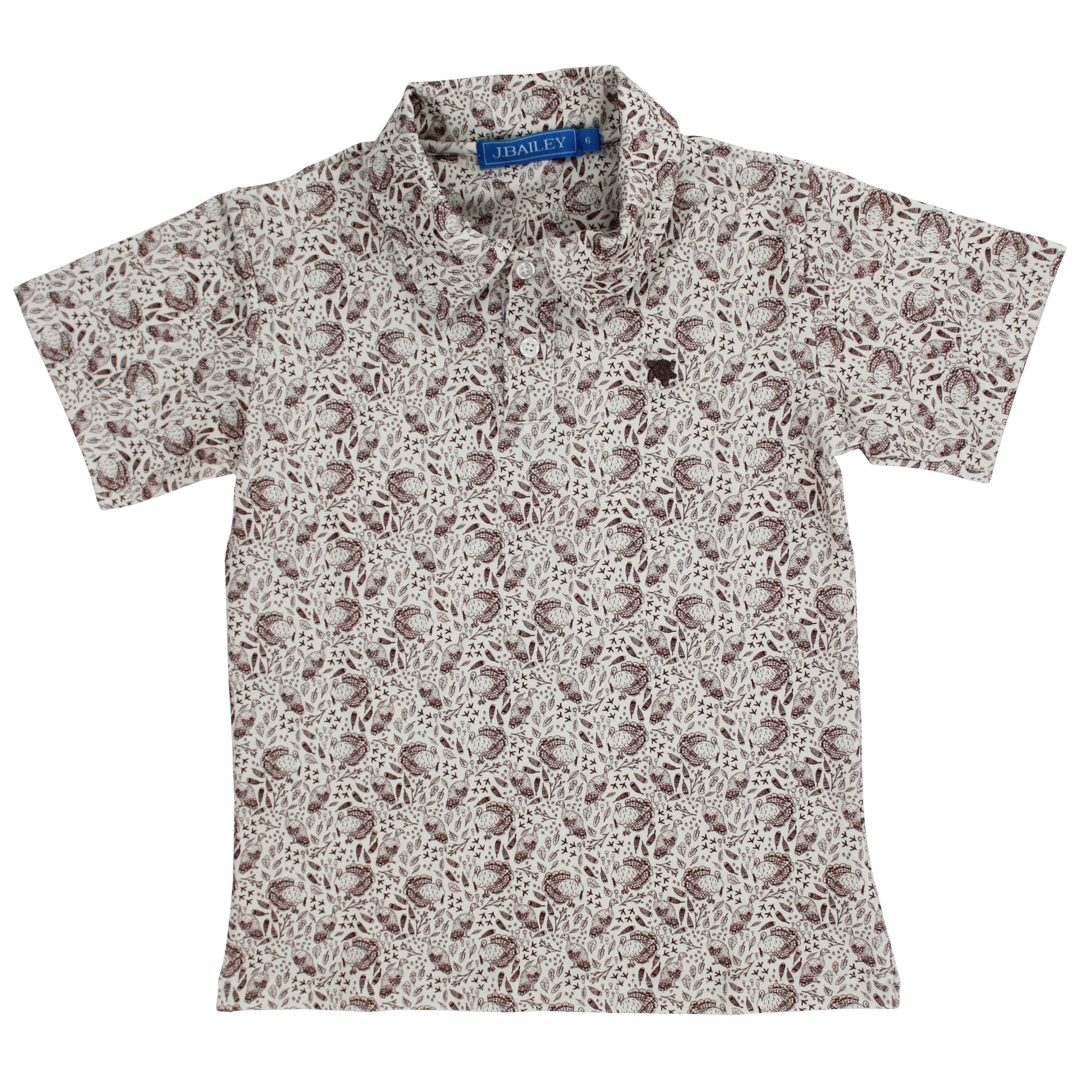 Turkey Print Performance Polo