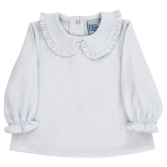 Girls White Peter Pan Shirt