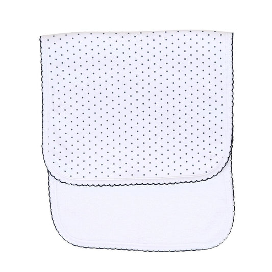 Navy Mini Dot Burp Cloth