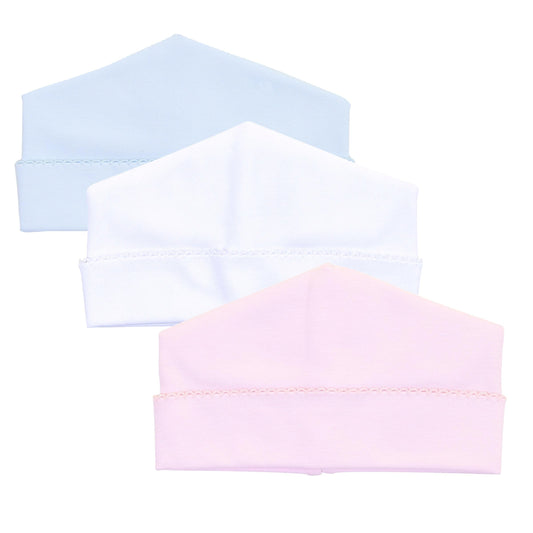 Baby Hat - White, Blue, or Pink