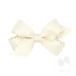 Antique White Grosgrain Scalloped Edge Girls Hair Bow