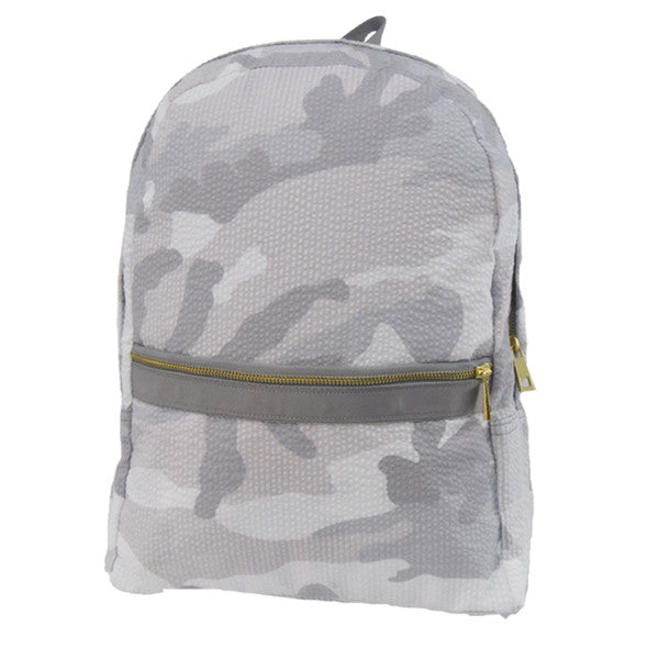 Snow Camo Seersucker Medium Backpack