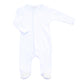 Classic Button Up Footie Pajama - Blue or Pink Trim