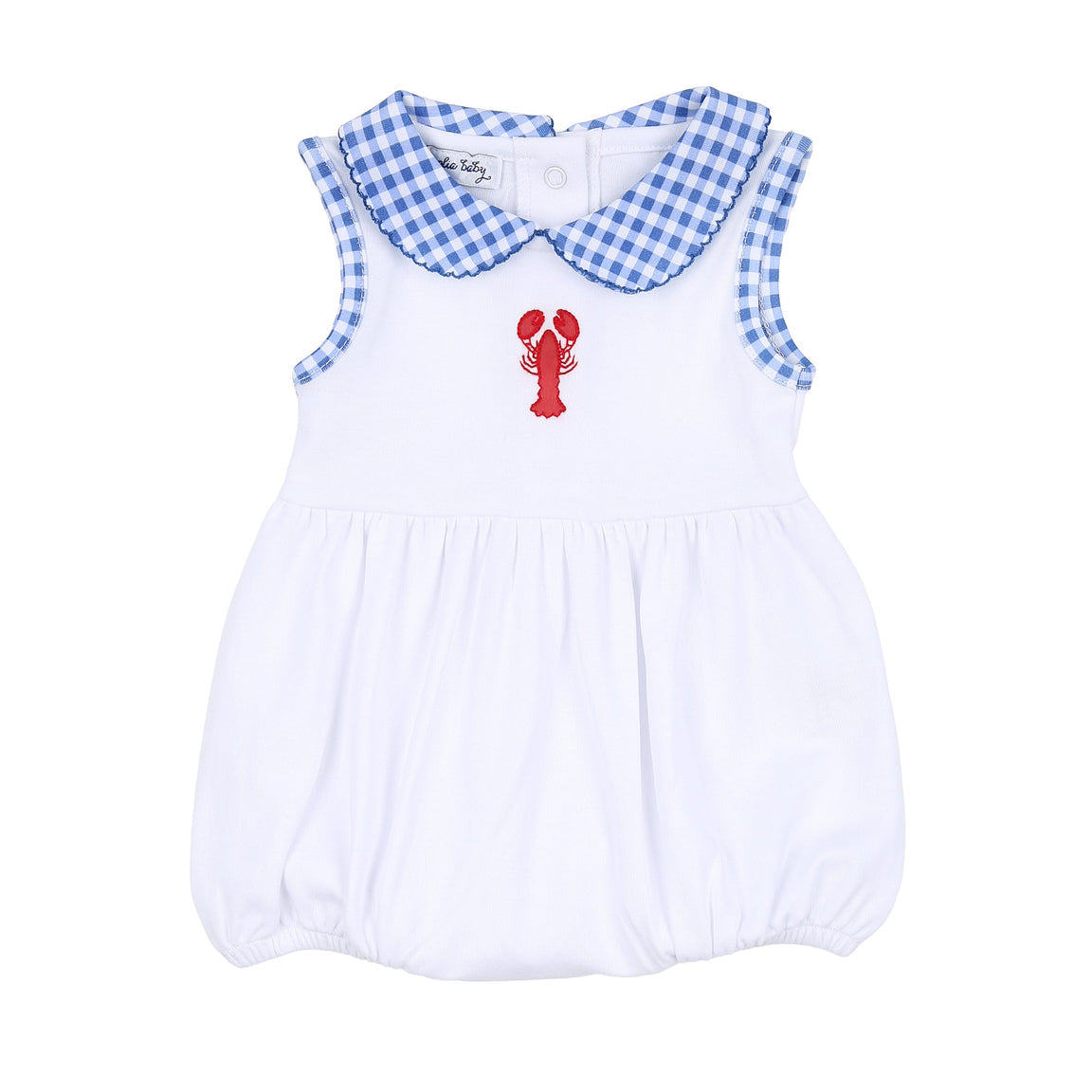 Snappy Lobster Embroidered Sleeveless Girl Bubble