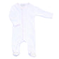 Classic Button Up Footie Pajama - Blue or Pink Trim